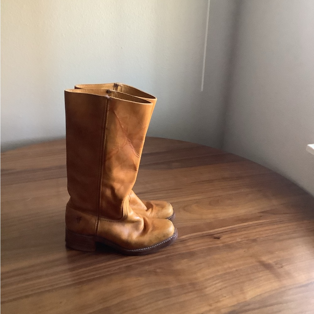 FRYE LEATHER BIKER BOOTS
